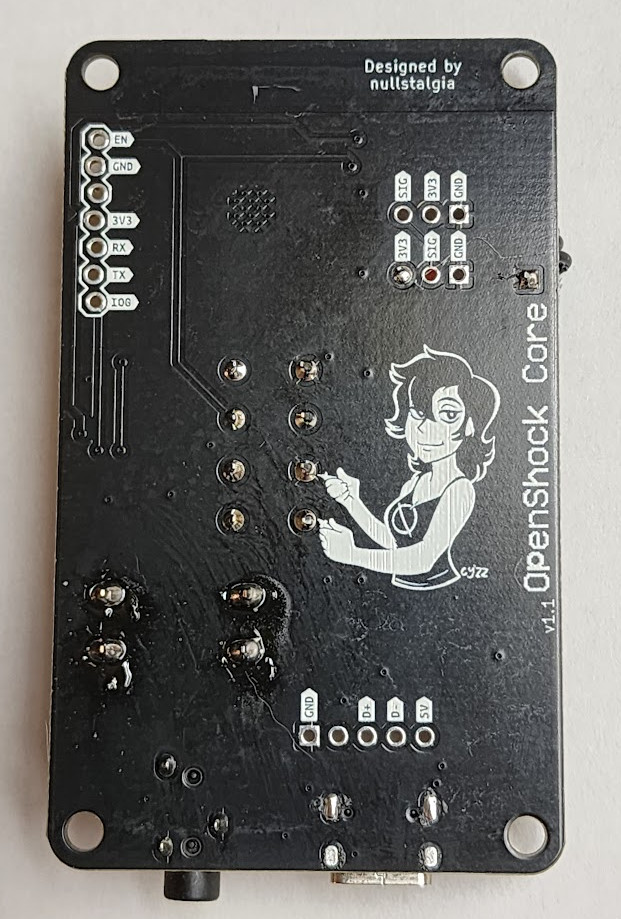 OpenShock Core V1.1 PCB Back